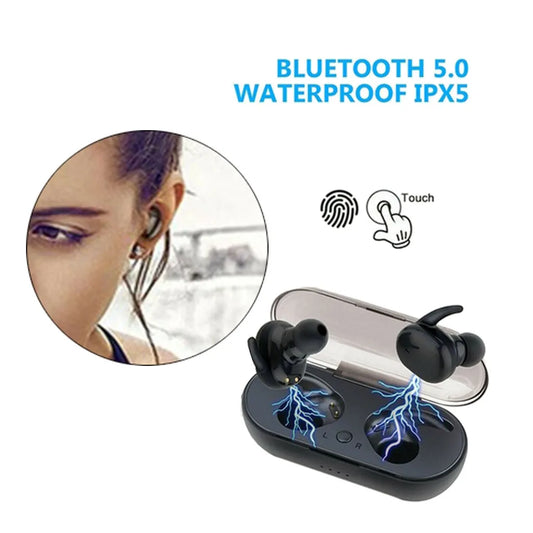 Y30 Bluetooth 5.0 TWS Earphone Earbuds Good Sound Touch Control Waterproof IPX5 Headphones In-Ear Voice Cancel Earpiece Ear Bud