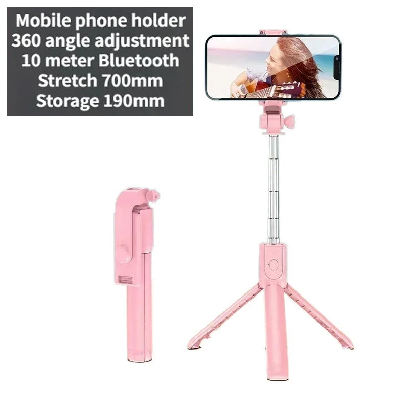 Selfie Stick Wireless Tripod Stand with Light Bluetooth Remote Extendable Tripod for iPhone Mobile Phone Tiktok Live Streaming