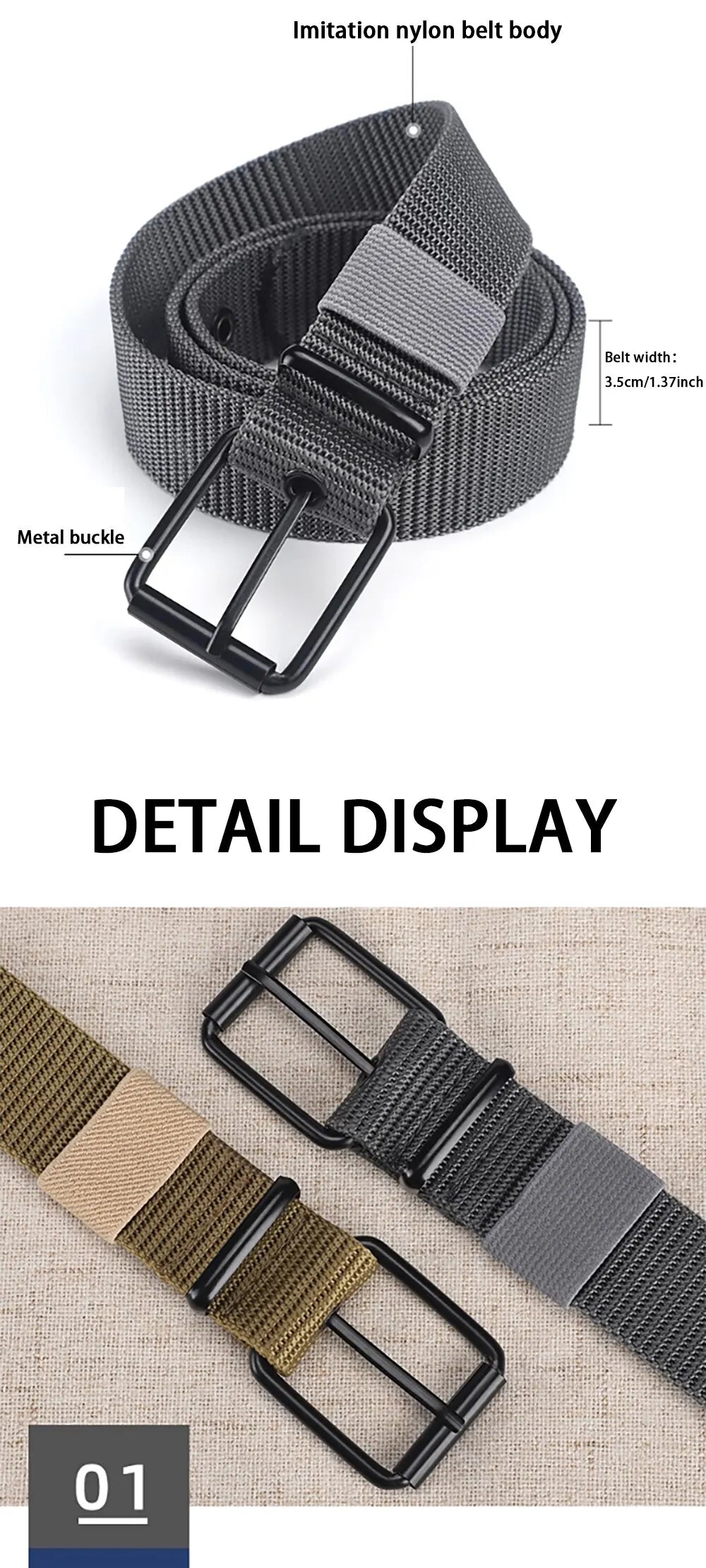 Men's Nylon Belt Porous Canvas Pin Buckle Belt Outdoor Sports Belt Women's Trendy Belt With Jeans Belt For Men Women