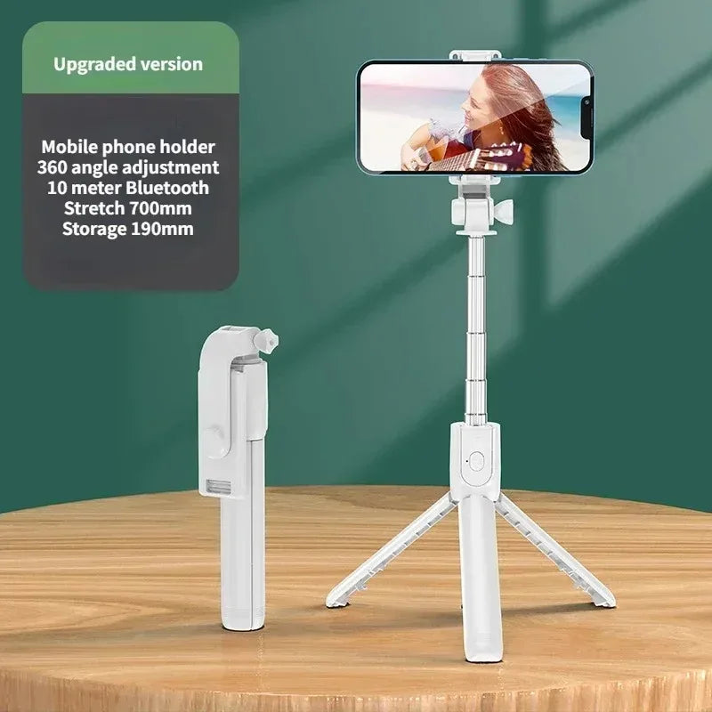 Selfie Stick Wireless Tripod Stand with Light Bluetooth Remote Extendable Tripod for iPhone Mobile Phone Tiktok Live Streaming