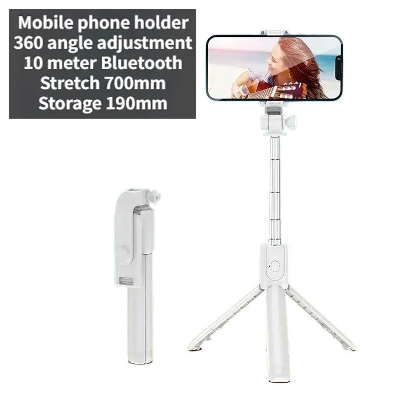 Expandable 3-in-1 Selfie Stick Tripod With Detachable BT Wireless Remote Compatible With Most Of Phones Lightweight Tripod Stand