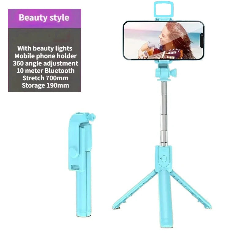 Expandable 3-in-1 Selfie Stick Tripod With Detachable BT Wireless Remote Compatible With Most Of Phones Lightweight Tripod Stand