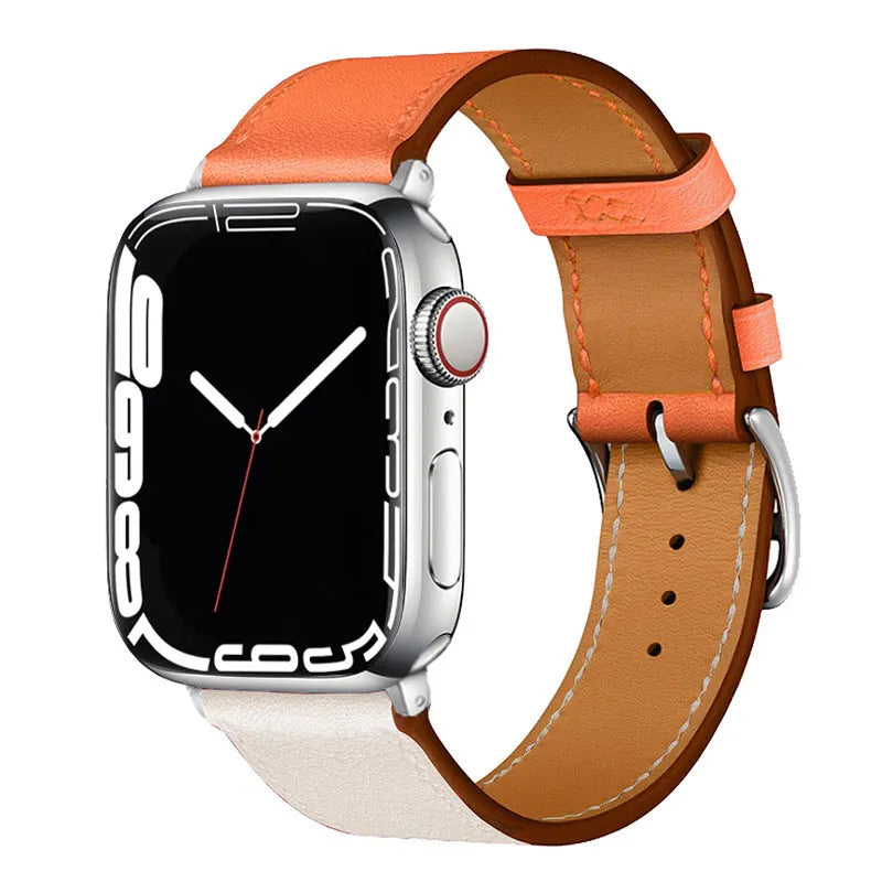 Leather Watch Straps for Apple Watch band 46mm 44mm 49mm 45mm 42mm 40mm 38/41mm bracelet iWatch series 10-Ultra 9-8-7-6-5-4-3-SE