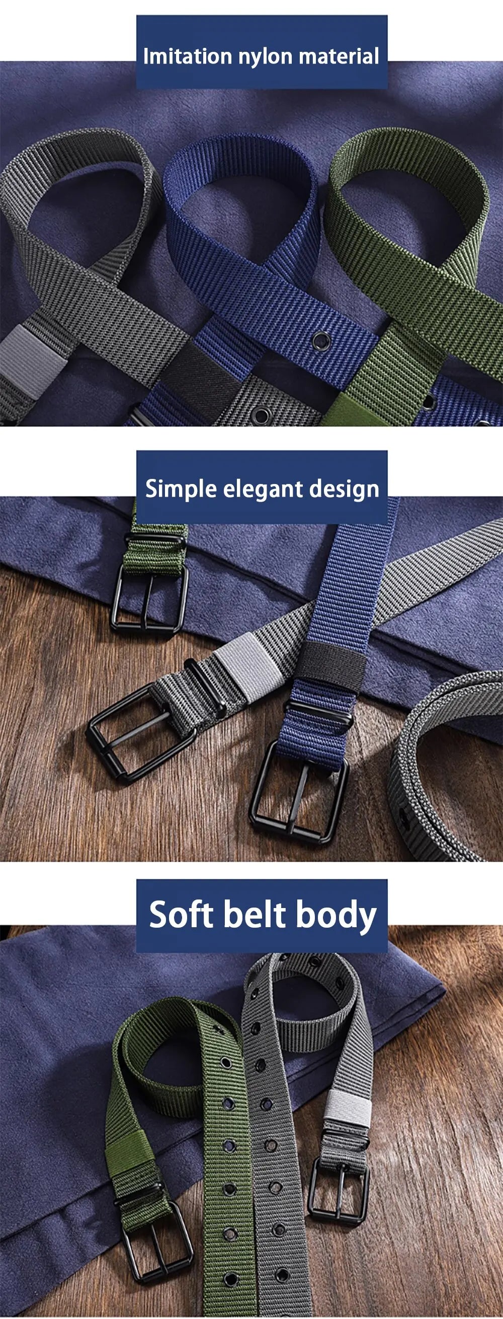 Men's Nylon Belt Porous Canvas Pin Buckle Belt Outdoor Sports Belt Women's Trendy Belt With Jeans Belt For Men Women