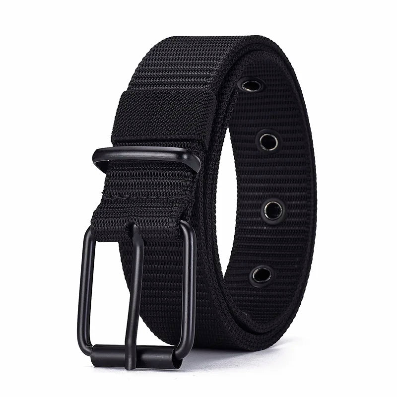 Men's Nylon Belt Porous Canvas Pin Buckle Belt Outdoor Sports Belt Women's Trendy Belt With Jeans Belt For Men Women