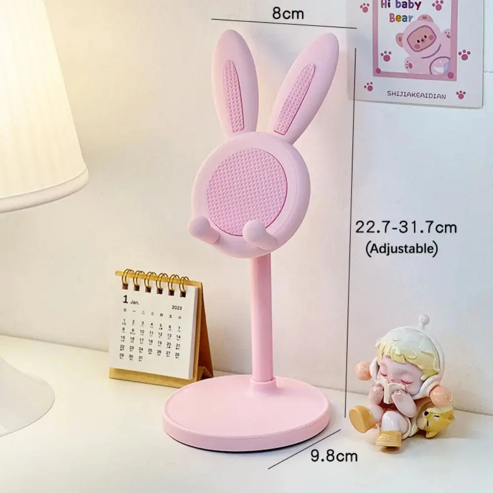 1PC Cute Rabbit Mobile Phone Stand Desktop Can Be Lifted And Adjusted Desktop Lazy Person Selfie Watch Drama Support Bracket