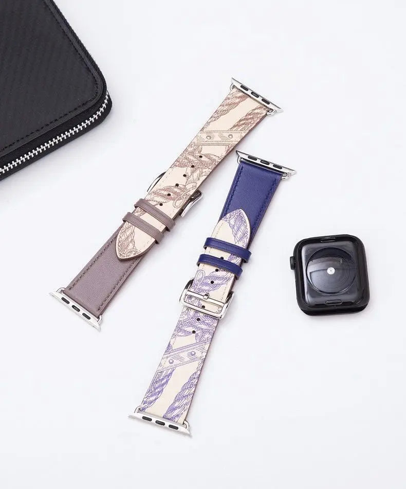 Leather Watch Straps for Apple Watch band 46mm 44mm 49mm 45mm 42mm 40mm 38/41mm bracelet iWatch series 10-Ultra 9-8-7-6-5-4-3-SE