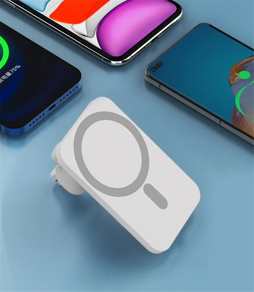 Mini Car Magnetic Wireless Charger For Magsafe iPhone 16 15 14 13 12 Pro Max Car Phone Holder Stand Mount Fast Charging Station