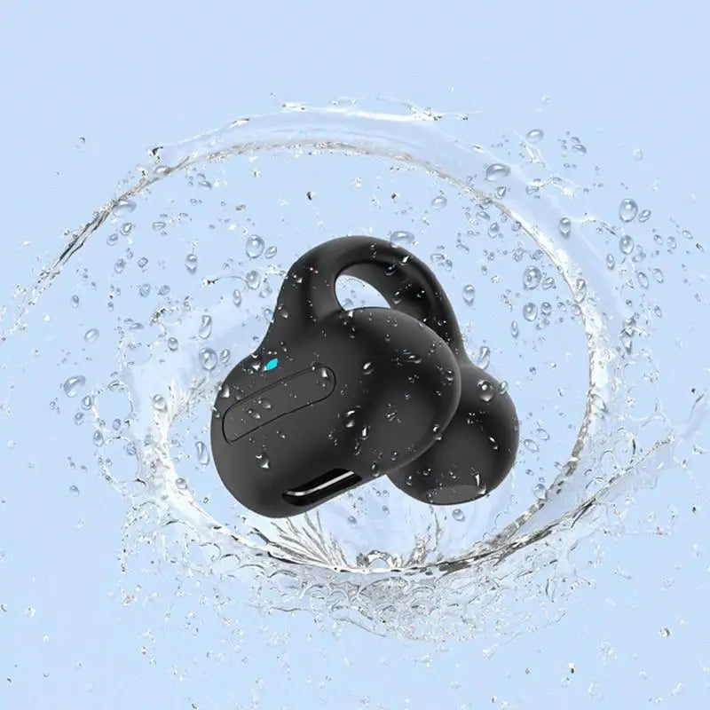 Clip On Ear Buds Open Ear Handsfree Single Earpiece For Cell Phones Headset Waterproof Wireless Headset With Noise Canceling Mic