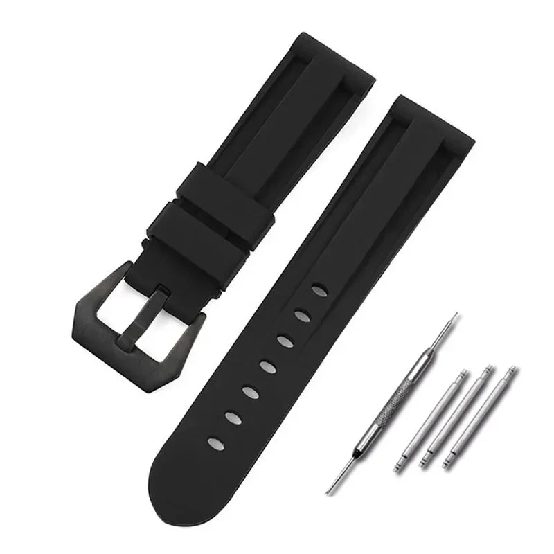 Silicone Watch Band for Panerai Strap Rubber Bracelet 20mm 22mm 24mm 26mm Men Women Sport Replacement Watch Band for Omega Belt