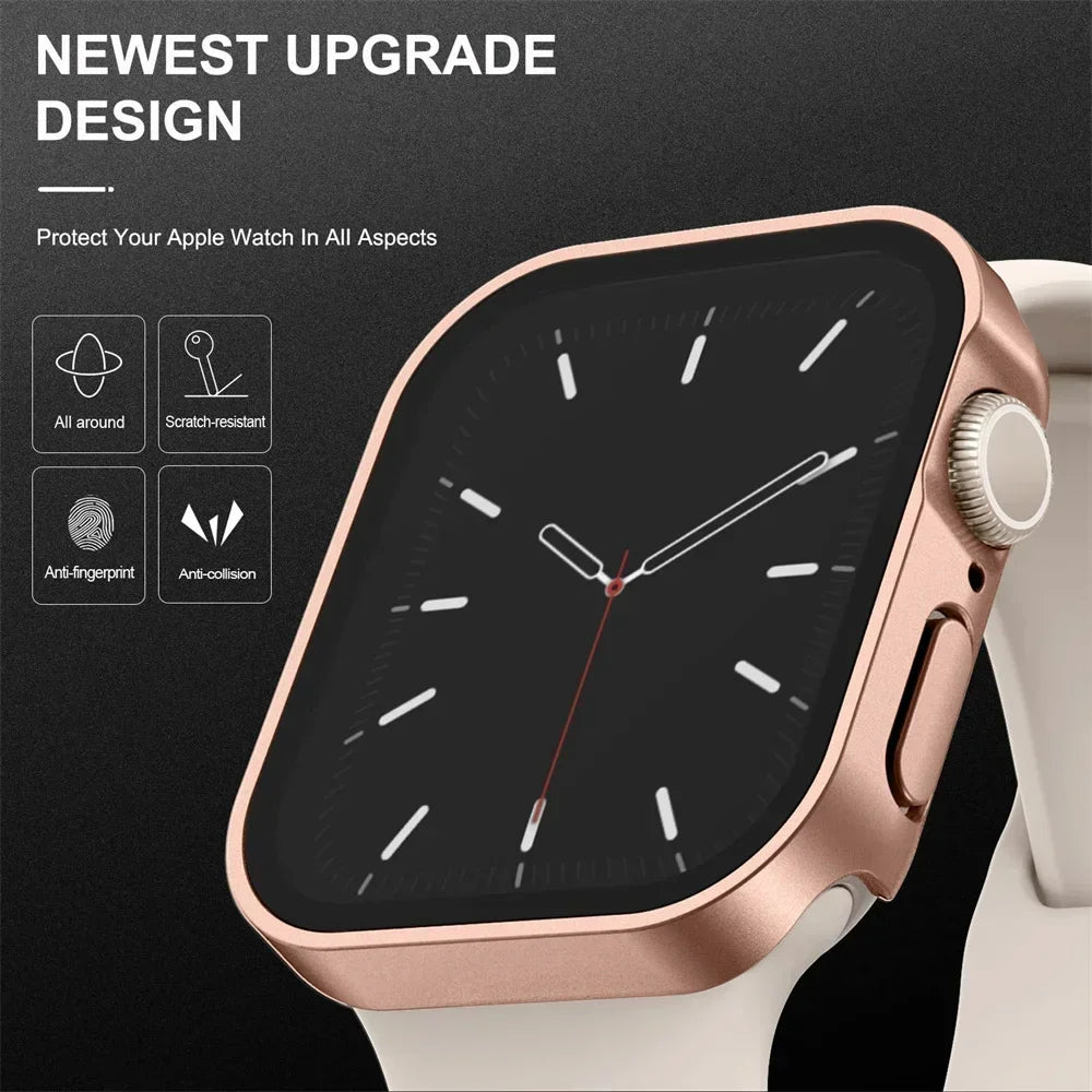 45mm 41mm 44mm Case With Protector Ultra Thin Hard PC Straight Edge Anti-Scratch Protective Cover Case For Apple IWatch Series