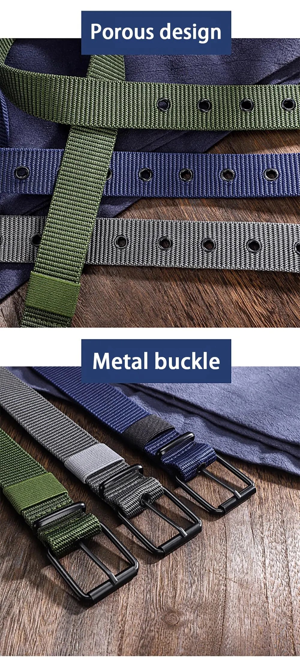 Men's Nylon Belt Porous Canvas Pin Buckle Belt Outdoor Sports Belt Women's Trendy Belt With Jeans Belt For Men Women