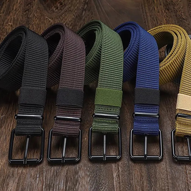 Men's Nylon Belt Porous Canvas Pin Buckle Belt Outdoor Sports Belt Women's Trendy Belt With Jeans Belt For Men Women