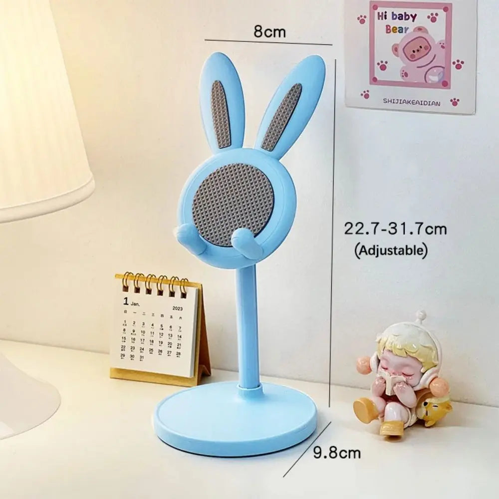 1PC Cute Rabbit Mobile Phone Stand Desktop Can Be Lifted And Adjusted Desktop Lazy Person Selfie Watch Drama Support Bracket