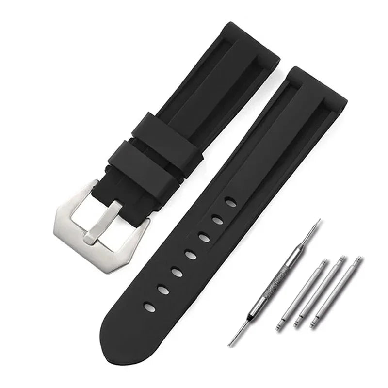 Silicone Watch Band for Panerai Strap Rubber Bracelet 20mm 22mm 24mm 26mm Men Women Sport Replacement Watch Band for Omega Belt