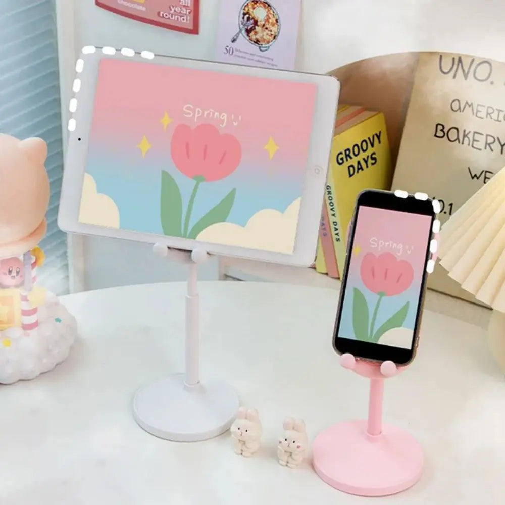 1PC Cute Rabbit Mobile Phone Stand Desktop Can Be Lifted And Adjusted Desktop Lazy Person Selfie Watch Drama Support Bracket