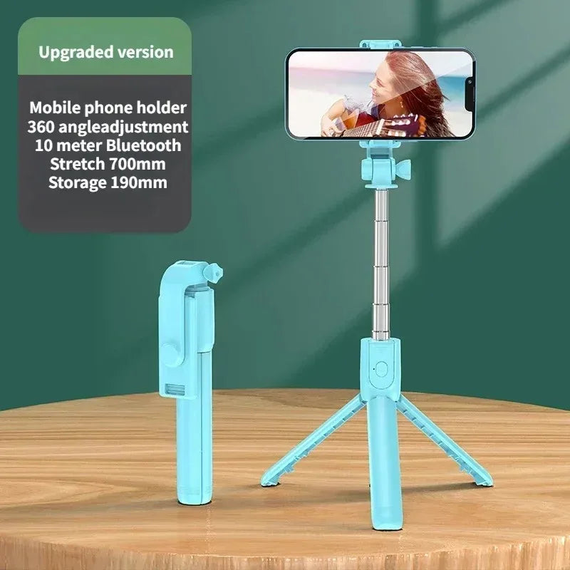 Selfie Stick Wireless Tripod Stand with Light Bluetooth Remote Extendable Tripod for iPhone Mobile Phone Tiktok Live Streaming