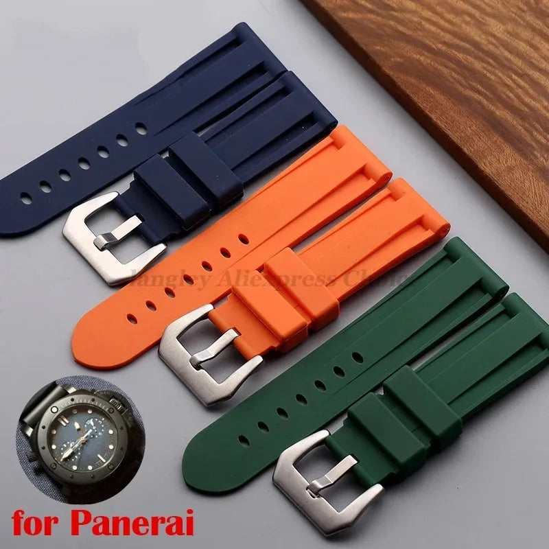 Silicone Watch Band for Panerai Strap Rubber Bracelet 20mm 22mm 24mm 26mm Men Women Sport Replacement Watch Band for Omega Belt