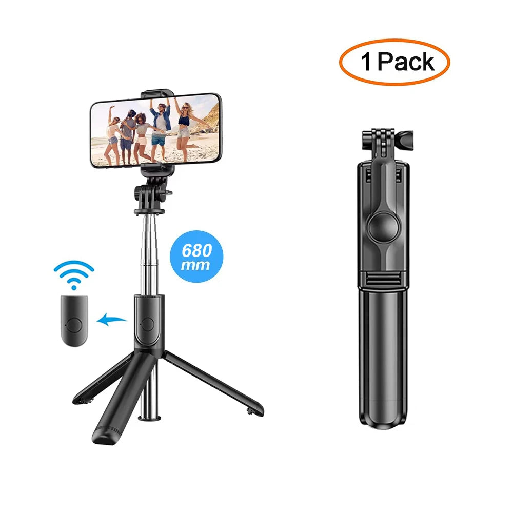 Bluetooth Wireless Selfie Stick Tripod Stand with Light Remote Extendable Tripod for iPhone Mobile Phone Tiktok Live Streaming