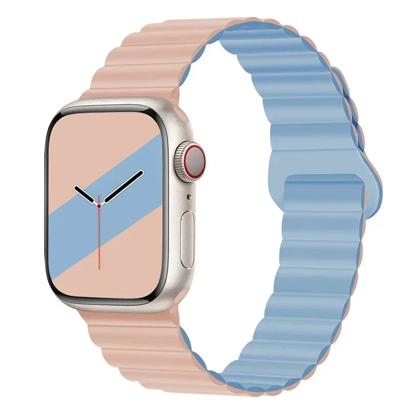 Magnetic Strap For Apple Watch Bands 45mm 38mm 49mm 40mm 42mm 41mm Silicone Sport Bracelet iWatch Series ultra 9 6 5 7 8 se 44mm