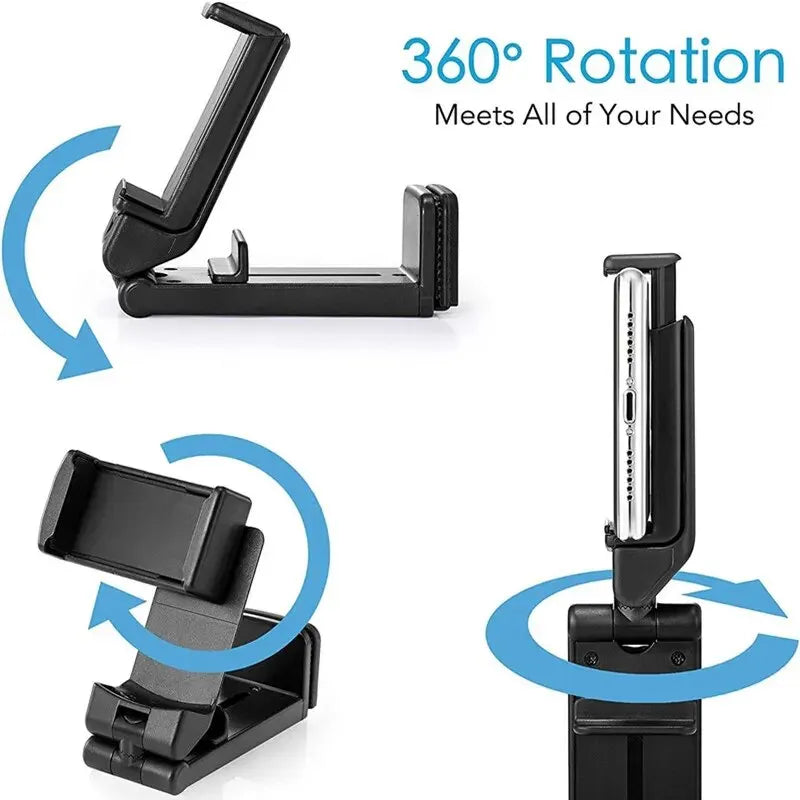 Airplane Phone Holder Portable Travel Stand Desk Flight Foldable Adjustable Rotatable Selfie Holding Train Seat Stand Support