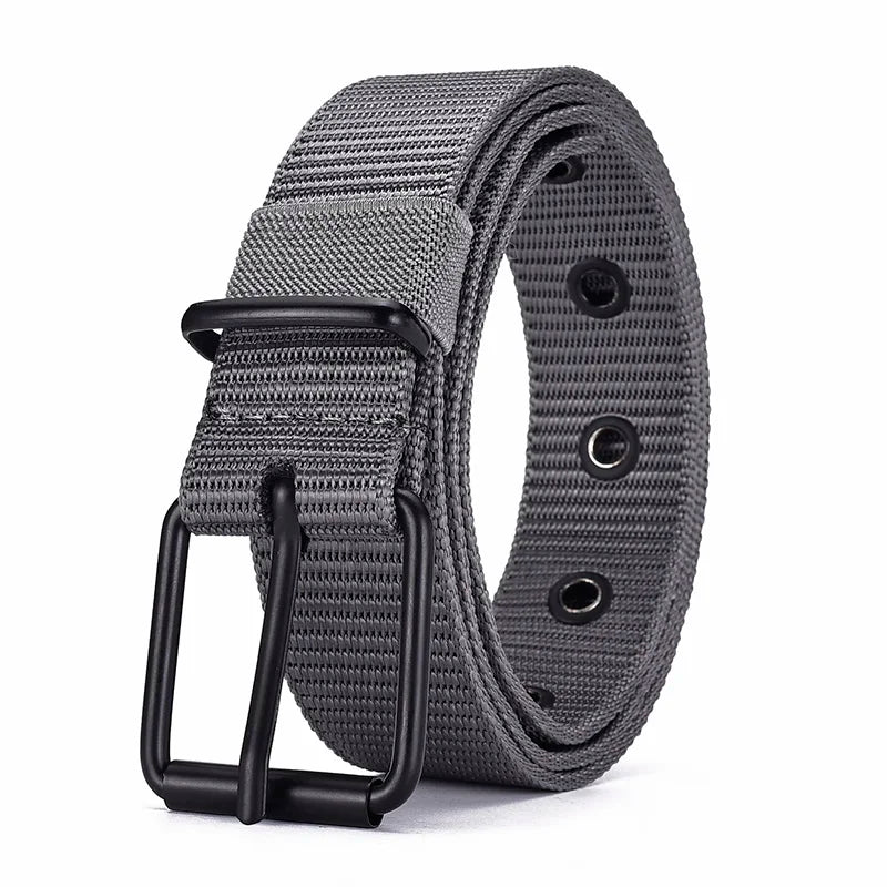 Men's Nylon Belt Porous Canvas Pin Buckle Belt Outdoor Sports Belt Women's Trendy Belt With Jeans Belt For Men Women