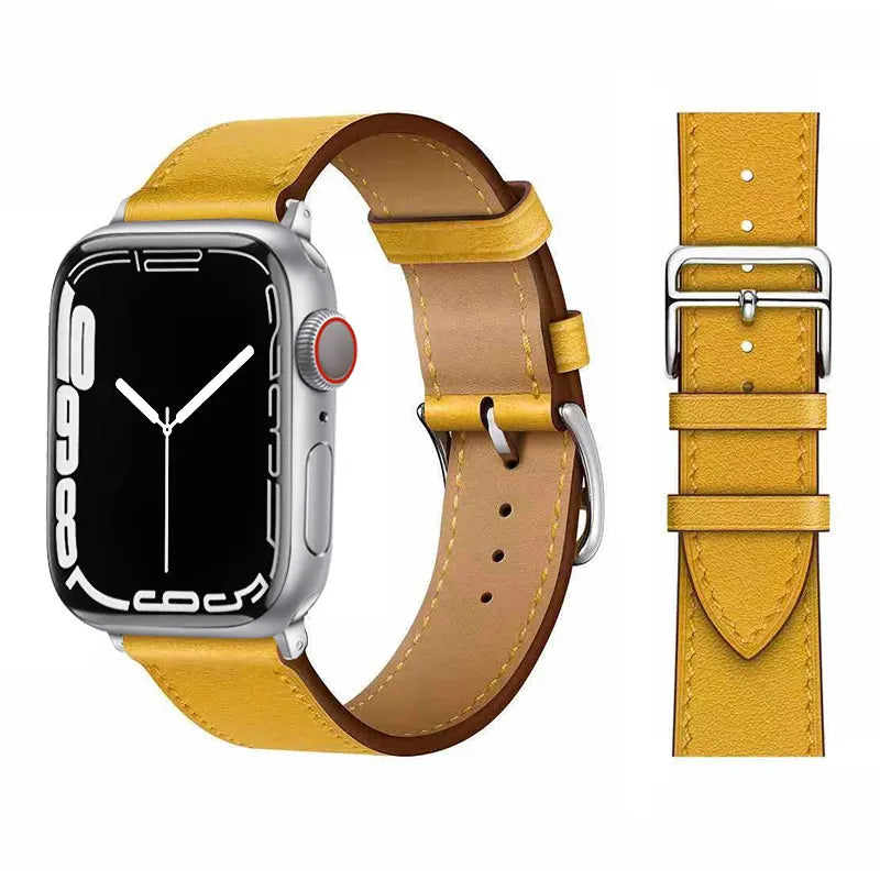 Leather Watch Straps for Apple Watch band 46mm 44mm 49mm 45mm 42mm 40mm 38/41mm bracelet iWatch series 10-Ultra 9-8-7-6-5-4-3-SE