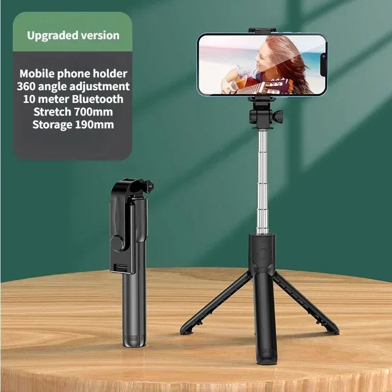 Selfie Stick Wireless Tripod Stand with Light Bluetooth Remote Extendable Tripod for iPhone Mobile Phone Tiktok Live Streaming